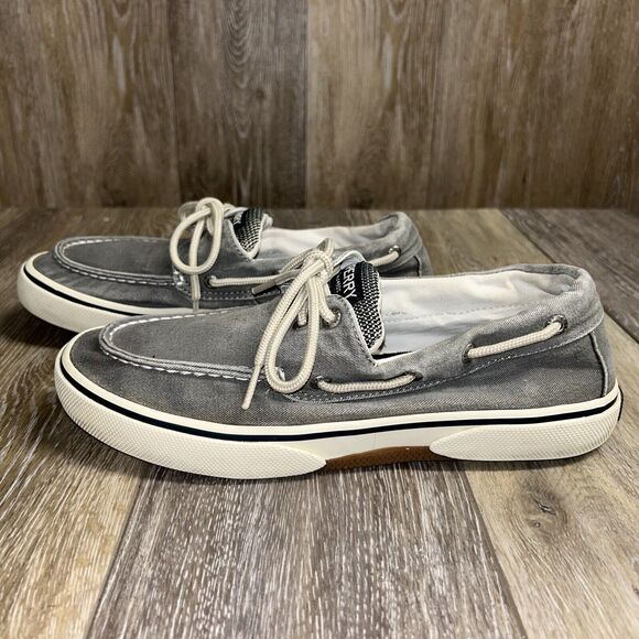 Sperry Halyard 2 Eye 0772830 Salt Washed Grey Men’s US Size 8.5M Sneaker Shoes - Picture 5 of 11